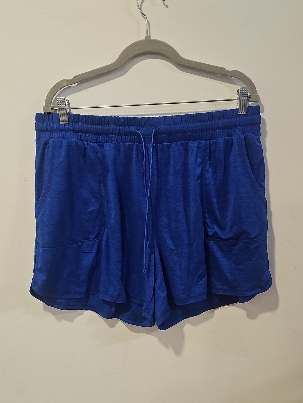 Blue Women's Drawstring Active Shorts